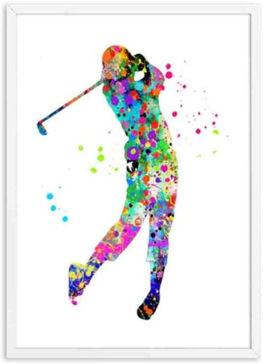 GUOXIN12 Golf Woman Abstract Canvas Painting Wall Art Print Poster,Picture Decorative Painting
