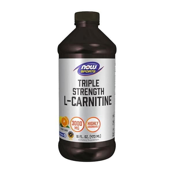 NOW SPORTS NUTRITION, L-CARNITINE LIQUID, TRIPLE STRENGTH 3000 MG, CITRUS, 16-OUNCE