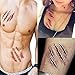 Coobbar 10pcs Halloween Zombie Scars Tattoos With Fake Scar Bloody Costume Makeup Halloween Decoration Terror Wound Scary Blood Injury Sticker (3)