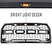 Seven Sparta Front Grill for Ford F150 2015 2016 2017, Including XL, XLT, LARIAT, King Ranch, Platinum and Limited, Amber LED Lights included, Raptor Style Grill Gray