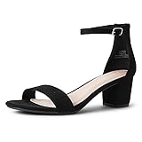 J. Adams Daisy Mid Heel Sandal Black 8 B(M) US