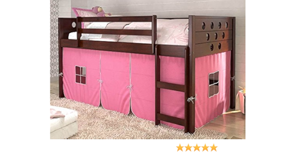 bed with tent underneath