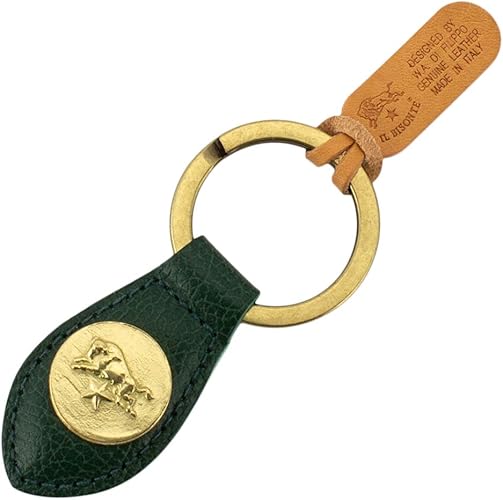 Amazon イルビゾンテ Il Bisonte キーホルダー レザー C0563 P Keyring グリーン 293 Verde Green キーチャーム ブランド 革 本革 イタリア プレゼント お洒落 並行輸入品 キーホルダー チェーン
