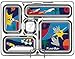 PlanetBox ROVER Eco-Friendly Stainless Steel Bento Lunch Box with 5 Compartments for Adults and Kids- Red Carry Bag with Rocket Magnets