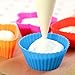 42 pcs Silicone Cupcake Baking Cups, SENHAI Non-Stick Heat Resistant Cake Molds Ice Cube Molds for Making Muffin Chocolate Bread - 6 Shapes