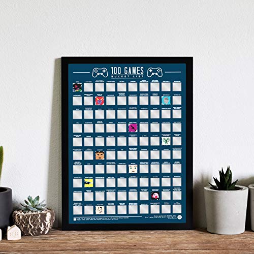 Gift Republic 100 Video Games Scratch Off Bucket List Poster