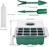 Fuuner Seed Trays 12 Pack 144 Cell Propagator with Lids Adjustable Vents view 2