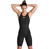 Arena Women's Powerskin Carbon Glide Full Body Short Leg Open Back Swimsuit for Competitive Racing, Practice Kneeskin