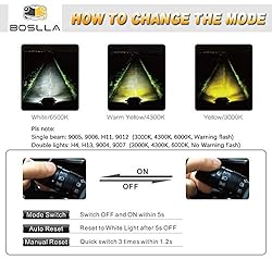 Boslla H4/9003 LED Headlight Bulb, 3 Color 3