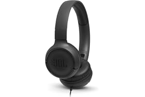 JBL Tune 500 Wired On-Ear Headphones with One-Button Remote/Mic - Black