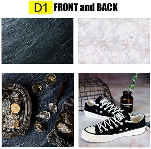 FiVan 33"x22" Double-Sided Marble Patterns Waterproof Paper Background for Food Cake Jewelry Luxury Cosmetics Fruits Tabletop Photography Pictures FUS-D1
