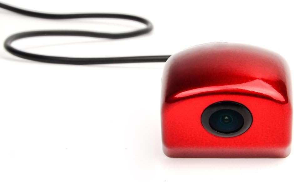 Airysee AS-209R Vehicle Car Parking Backup Camera Kit with Multiple Models Switchers for Car Head Unit DVD Player Car Monitors- Red Parking Camera