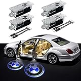 4Pcs Car Door Courtesy LED Light Projector Shadow Logo Welocome Light for Mercedes Benz GLA, Car Door Welcome Logo Light (For BMW 4pack)