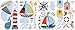 Sail Away Nursery Kids Room Decorative Peel & Stick Wall Art Sticker Decals for Babies Infants Toddlers