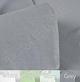 Brielle Cotton Jersey Knit (T-Shirt) Pillow Case Set, Standard, Grey
