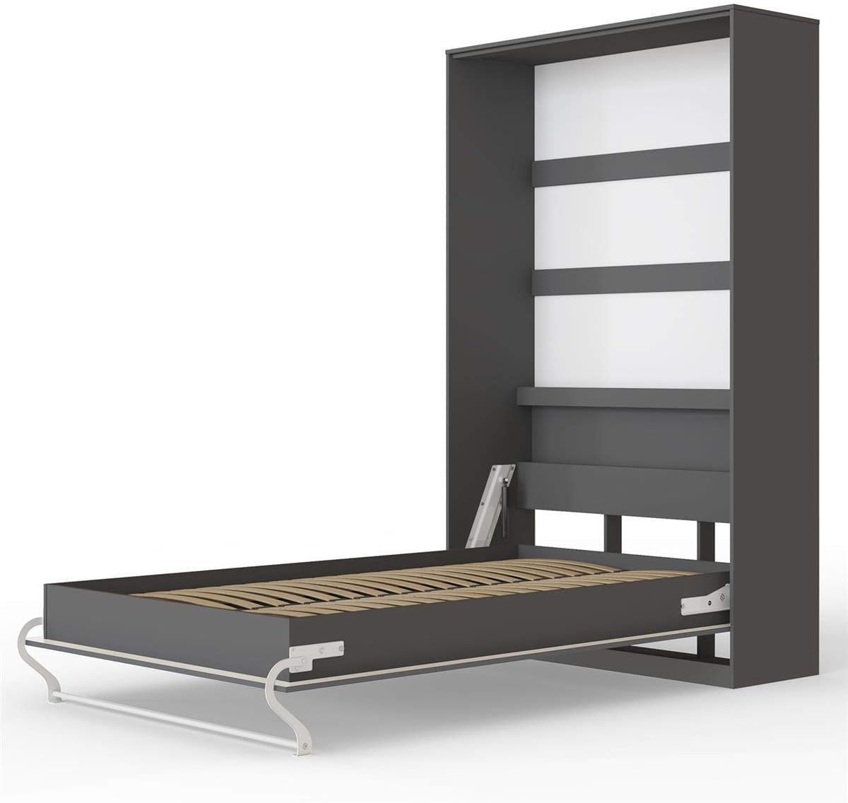 SMARTBett Standard folding wall bed with gas pressure springs (Anthracite, 120x200 Vertical)