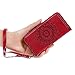 MOLLYCOOCLE iPhone SE & 5 & 5S Case, Stand Wallet Premium PU Leather Skin Cover Magnetic Flip Folio TPU Cushion Bumper Embossed Flower Design for iPhone SE & 5 & 5S & Bling Butterfly Dust Plug,Red