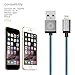 Lightning Cable, [Apple MFi Certified] KINGCOO 3ft/1M Nylon Braided 8 pin Lightning to USB Sync Cable Charging Cord for iPhone 6S / 6S Plus/ 6 / 6 Plus, iPad Pro Air 2 and More (3FT-Blue)