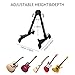 Guitar Stand Upgraded Aluminum Floor Stand Adjustable Guitar Holder Light Weight Foldable Portable for Guitar, Bass, Violin, Ukulele, Banjo, Mandolin (Black)