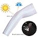 Arm Sleeves for Men Women UV Protection Anti-slip Cooling Arm Sleeves(White, L)