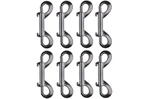 Zinc Alloy Double Trigger Clips, 8 PCS Double Ended Bolt Snap Hook, Trigger Chain Metal Clips Key Holder, Heavy Duty Dog Leas