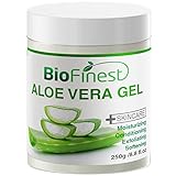 Biofinest Aloe Vera Gel - Absorb Fast/ No Sticky Residue - Pure Moisturizer For Sun Burn/ Eczema/ Insect Bites/ Dry Damaged Aging skin (250g)