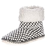 Noble Mount Womens Oxford Indoor Boot Slippers