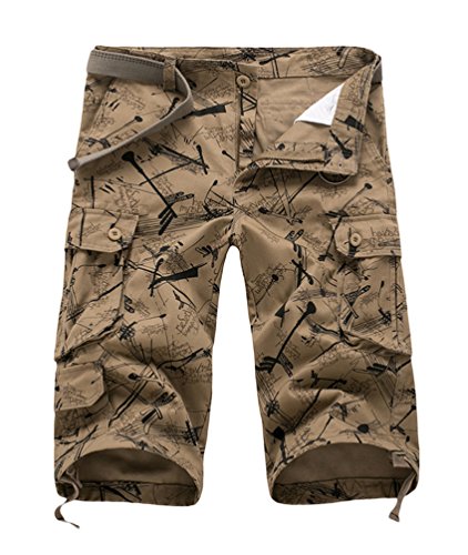 Pantalones cortos cargo para hombre - Impreso Ocio Pantalones Cortos De Playa