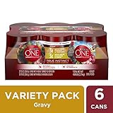 Purina ONE Natural Gravy Wet Dog Food Variety Pack, SmartBlend True Instinct Tender Cuts - (6) 13 oz. Cans