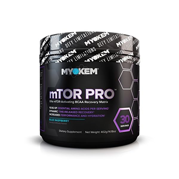 Myokem-mTOR-PRO-Complete-Post-Intra-Workout-BCAA-Amino-Acid-Supplement-Muscle-Growth-Recovery-Energy-Drink-with-BCAAs-EAAs-Leucine-Valine-Isoleucine-Electrolytes-Blue-Raspberry-30-Servings Myokem mTOR PRO Complete Post & Intra Workout BCAA Amino Acid Supplement | Muscle Growth Recovery Energy Drink with BCAAs, EAAs, Leucine, Valine, Isoleucine, Electrolytes | Blue Raspberry, 30 Servings