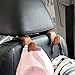 Car Hooks Universal Car Vehicle Back Seat Headrest Hanger Holder Hook Microfiber Leather & Stainless Steel for Bag Purse Cloth Drink Grocery (Brown)