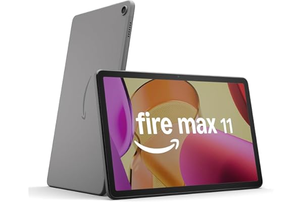 Like-New Amazon Fire Max 11 tablet (newest model) vivid 11” display, all-in-one for streaming, reading, and gaming, 14-hour battery life, optional stylus and keyboard, 64 GB, Gray