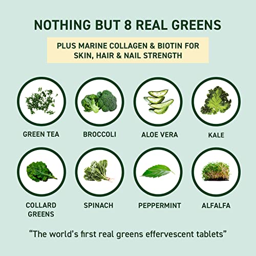 8Greens Skin + Marine Collagen for Beautiful Skin Fizzy Super Greens