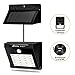 Hiluckey Solar Light Waterproof Motion Sensor Wall Light with Separable Solar Panel and 8 Ft Extension Cords for Garden, Patio, Driveway, Deck, Stairs