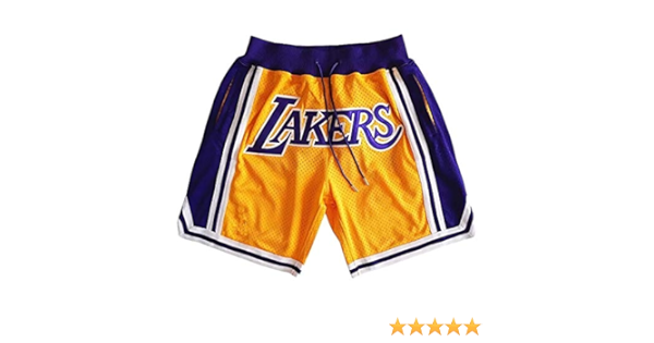 lakers mesh shorts