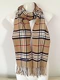 100% CASHMERE SCARF MADE IN SCOTLAND PLAID DESIGN2 SUPER SOFT UNISEX