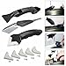 3 pcs Silicone Scraper Caulking Grouting Tool Sealant Finishing Cleaning Kit Set, for Bathroom Kitchen Room Cleaning Tool Kit .(Black) (3 pcs Scraper Set)
