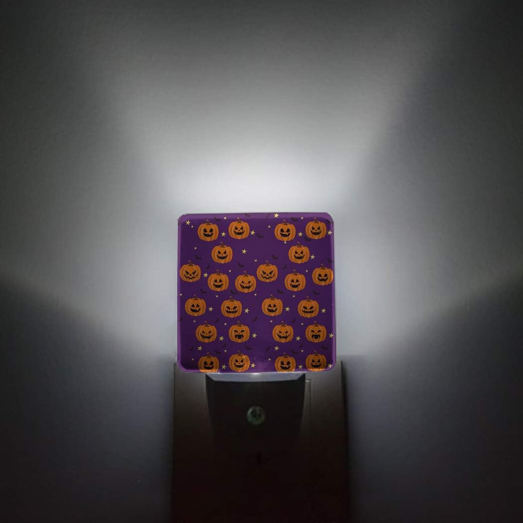 Night Light Plug in LED Lamp Automatic Sensor Night Lights Plug into Wall Halloween Purple