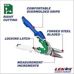 LENOX TOOLS Pliers, Right Avitation Snips, With