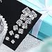 6 Pairs Square Zircon Earrings Stainless Steel Hypoallergenic Stud White Gold Copper Gifts for Teens Girls