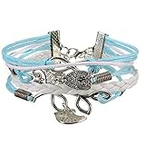 Multi Layered Retro Infinity Handmade Woven Braid Love Owl Bracelet Bangle Gift