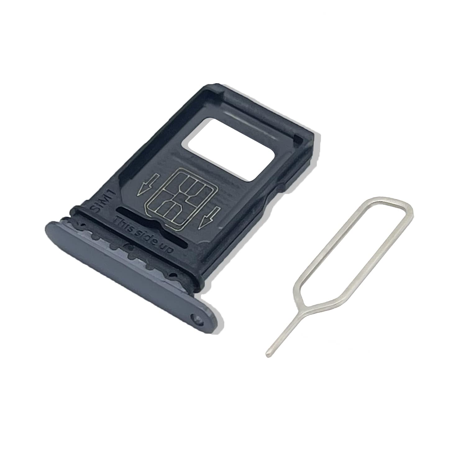 Eonpam Original DUAL SIM Card Slot Tray Holder Replacement for (Oneplus 7 Pro) Incl SIM Pin (Black)