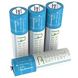 4 Baseline Battery 600mAh 14500 3.2v LiFePO4 Lithium Phosphate Rechargeable Batteries IFR Solar Garden Light
