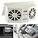 Ivory Solar Powered Dual Fan Car Front Rear Window Air Vent Cool Cooler Fan Windshield Fan