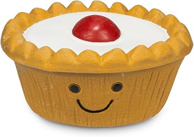 Petface Cherry Bakewell Latex Dog Toy with Built-In Squeaker Pack of 1
