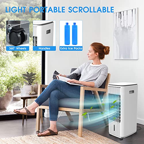 Portable Air Conditioner Evaporative Cooler with Remote Control & LED
