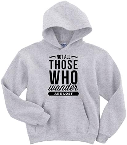 JRR Tolkien Not All Those Who Wander are Lost Hoodie Sweater (Ash Grey)