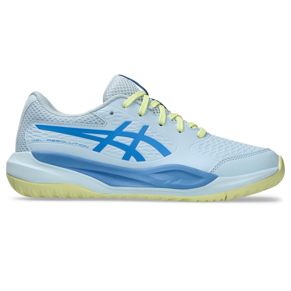 Photo 1 of ASICS Kid's Gel-Resolution X Grade School Tennis Shoes, 6, Light Blue/Blue Coast