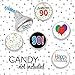 90th Birthday Party Favor Stickers - Multi-Colored (324 Count)