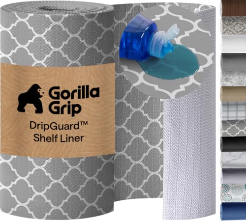 Gorilla Grip White Gray Shelf Liner
